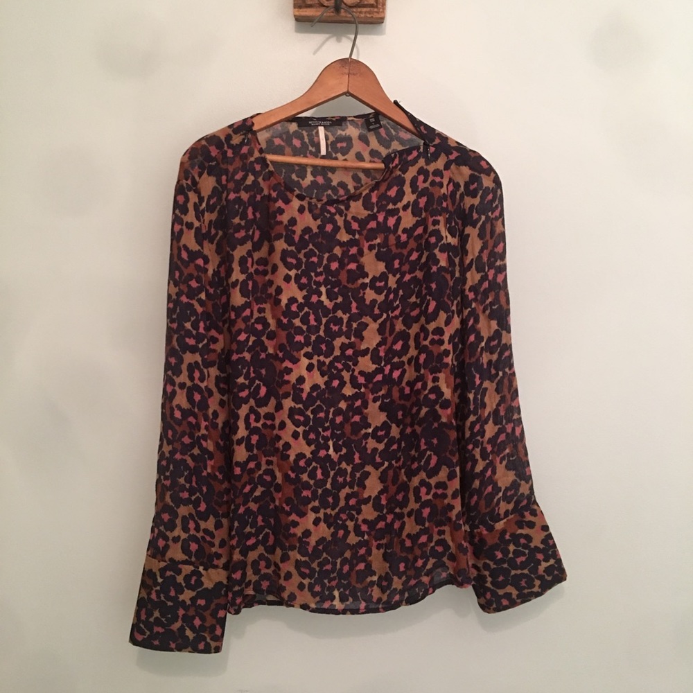 SCOTCH & SODA - “Midnight Safari” Leopard Blouse